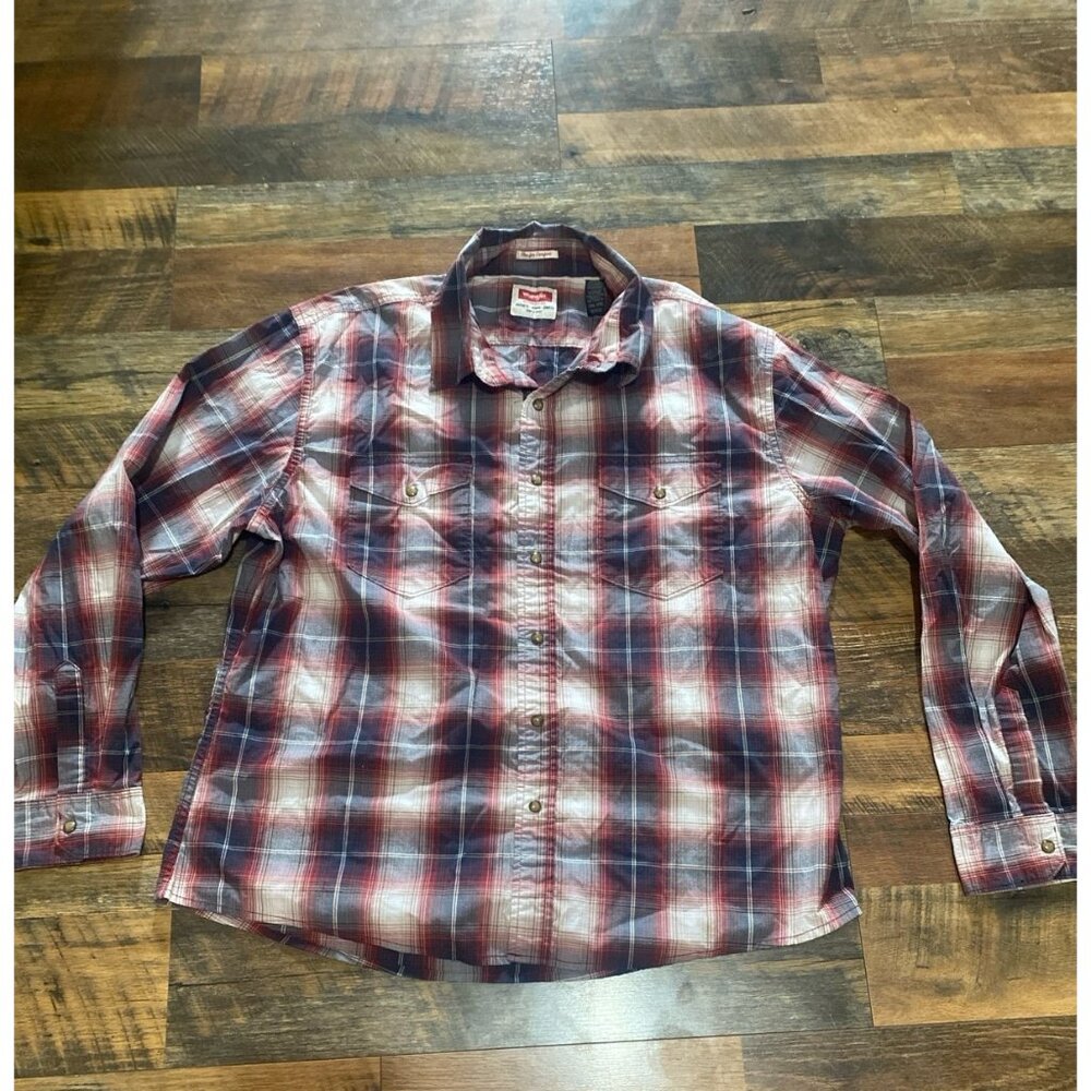 Men’s 2xl‎ wrangler pearl snap flannel